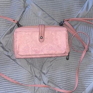 Sakroots Crossbody Wallet Pink